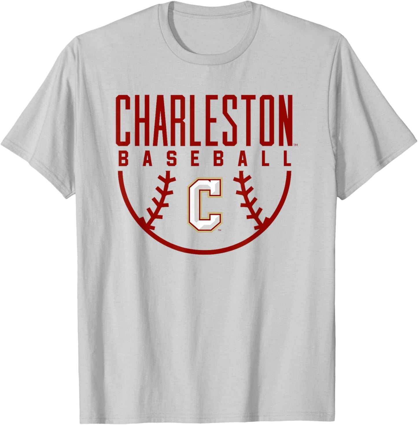 College of Charleston Cougars Baseball Arch T-Shirt - T-Shirt | Ash