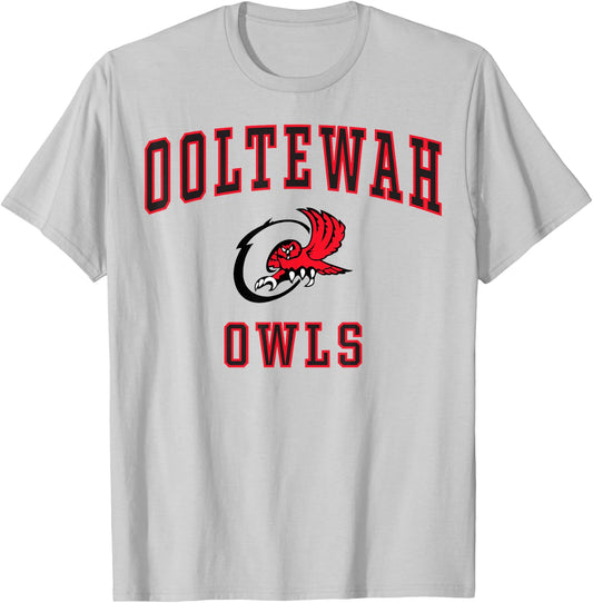 Ooltewah High School Owls C1 T-Shirt - T-Shirt | Ash