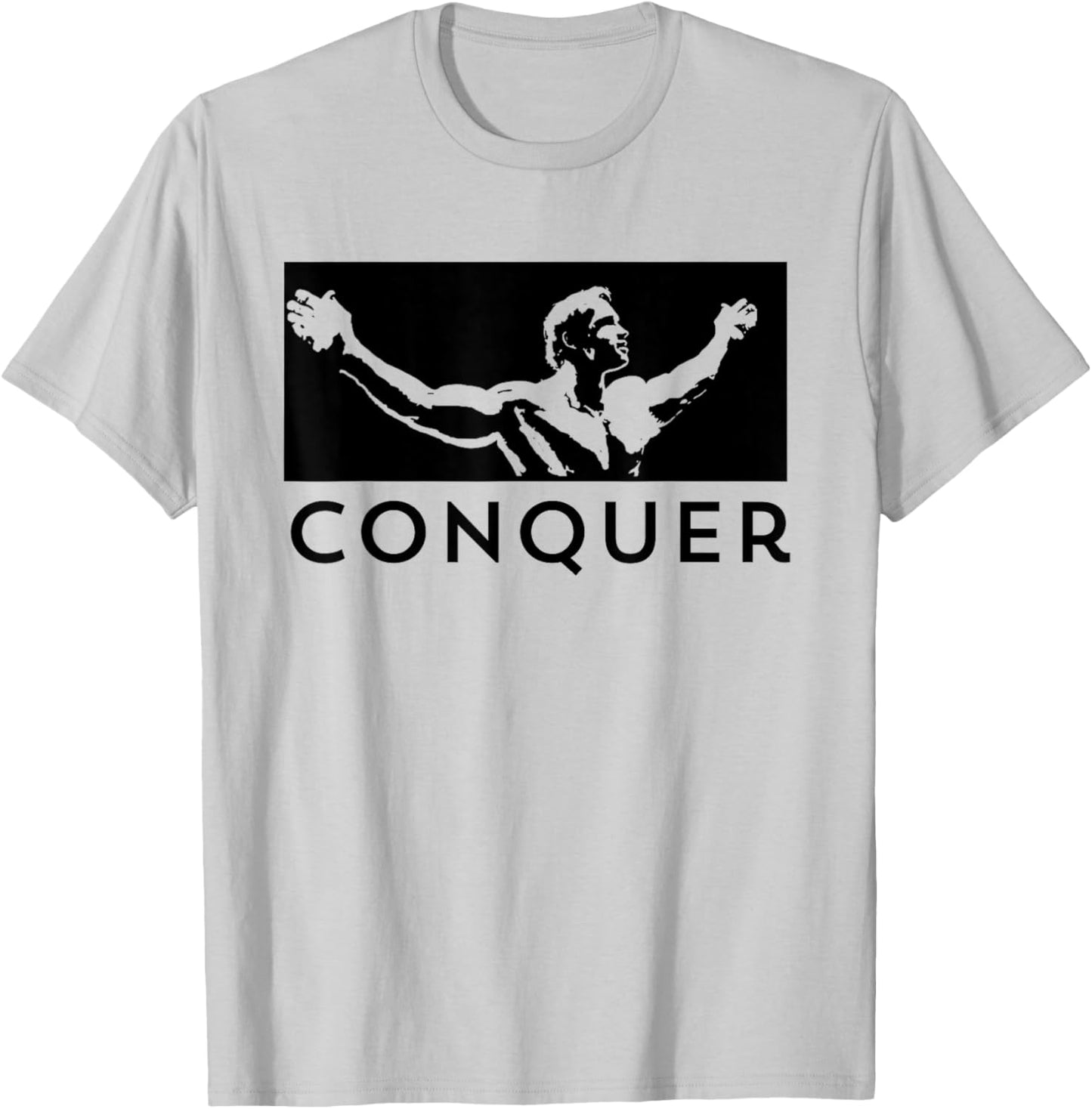 CONQUER - Body Building T-Shirt - T-Shirt | Ash