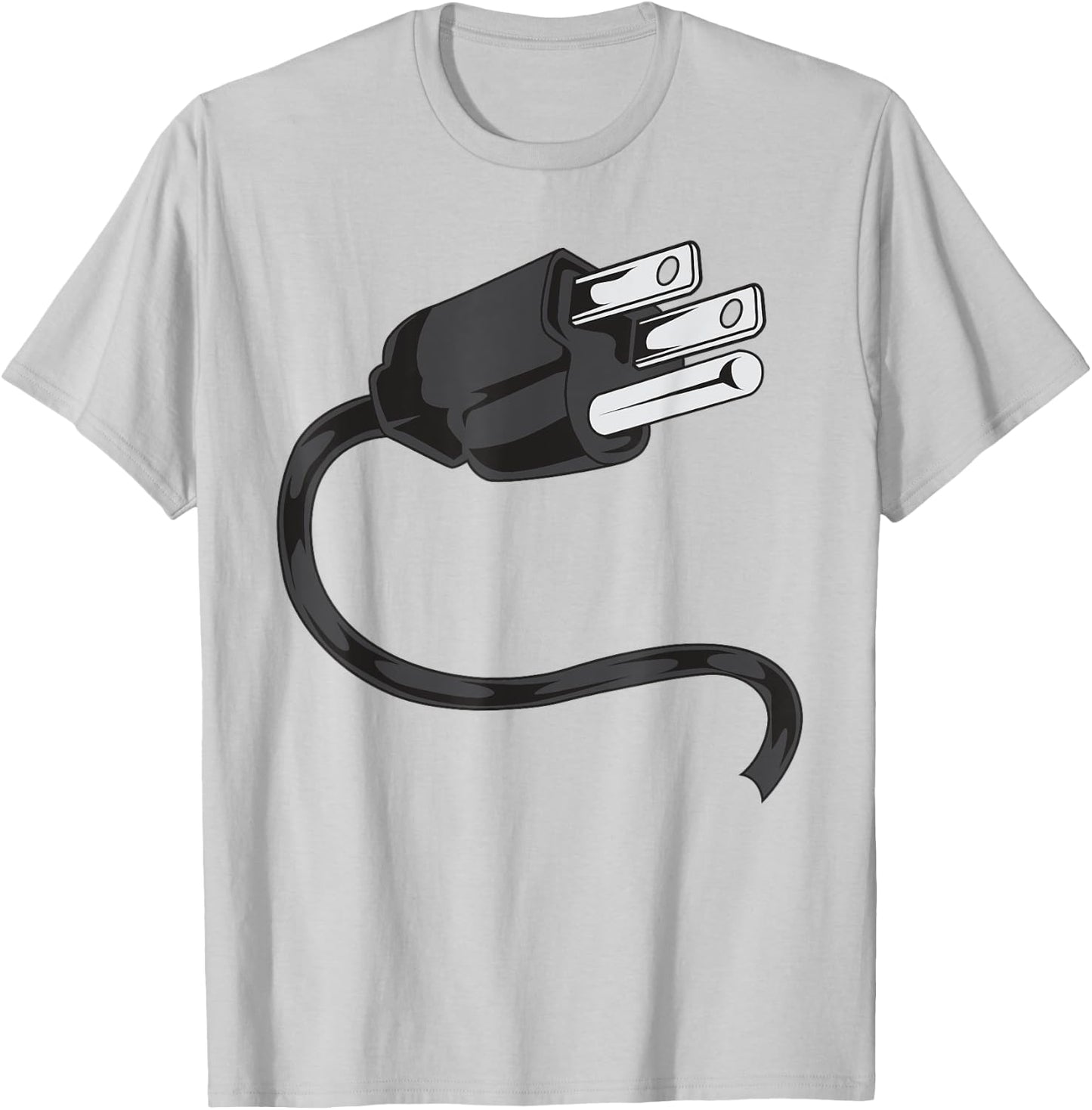 Electrical Outlet Plug and Socket Couples Costume Halloween T-Shirt - T-Shirt | Ash