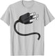Electrical Outlet Plug and Socket Couples Costume Halloween T-Shirt - T-Shirt | Ash