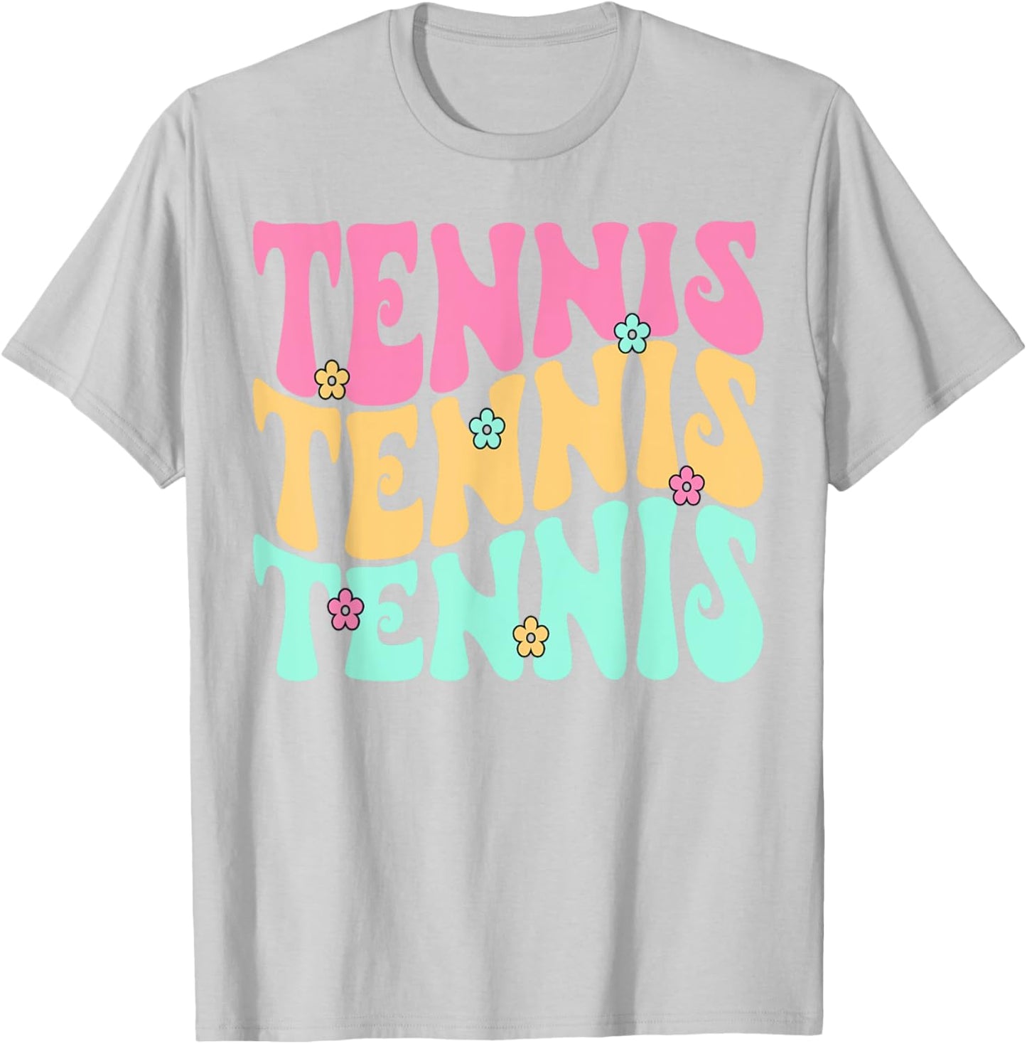 Tennis Retro for Girls Women Teen Kids Game Match Practice T-Shirt - T-Shirt | Ash