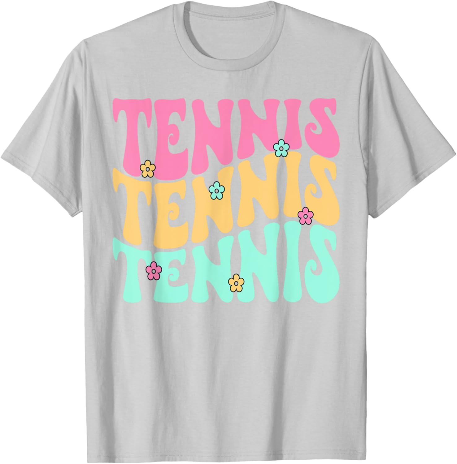 Tennis Retro for Girls Women Teen Kids Game Match Practice T-Shirt - T-Shirt | Ash