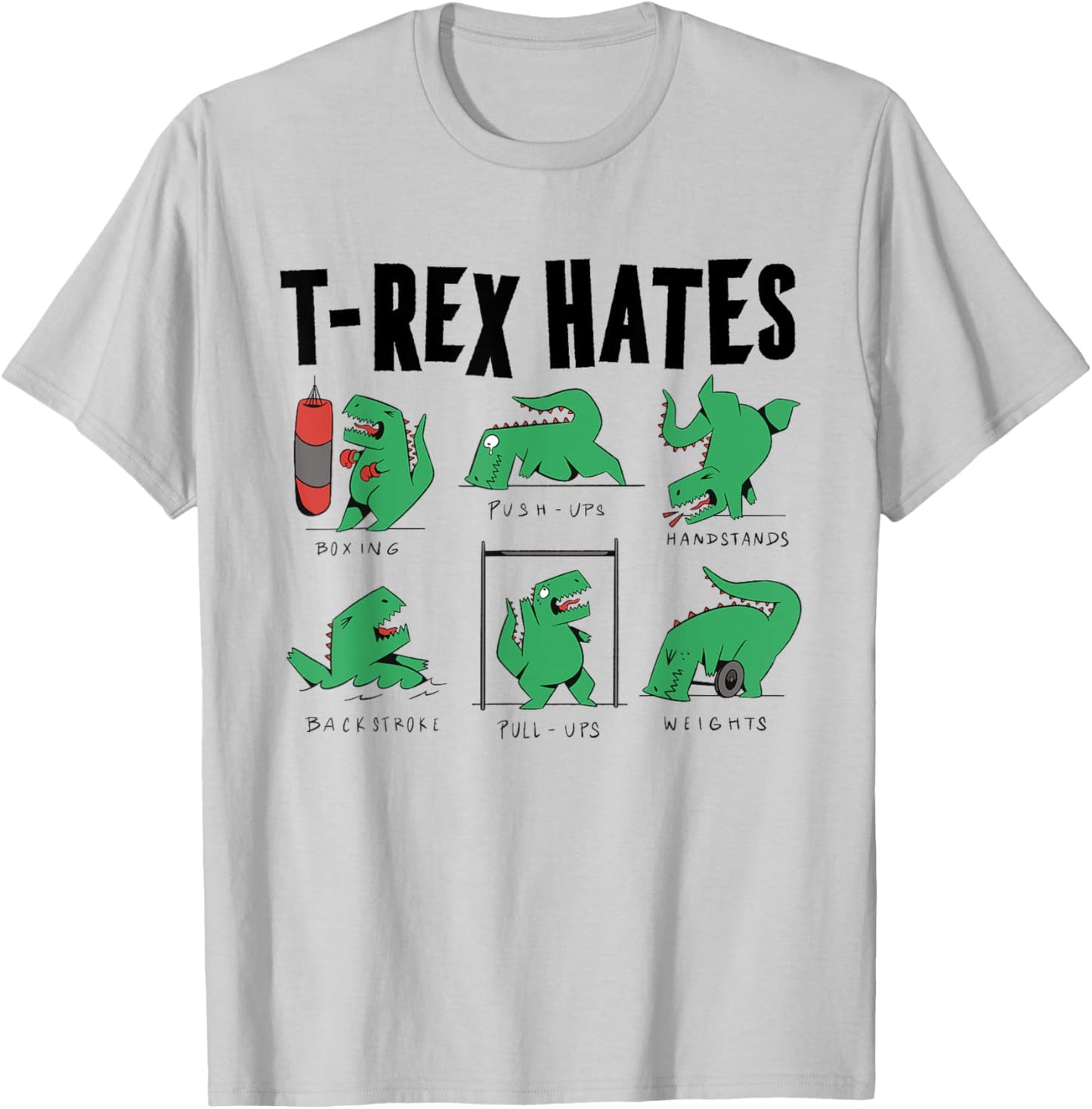 The struggle is real funny T-Rex gym workout T-Shirt - T-Shirt | Ash