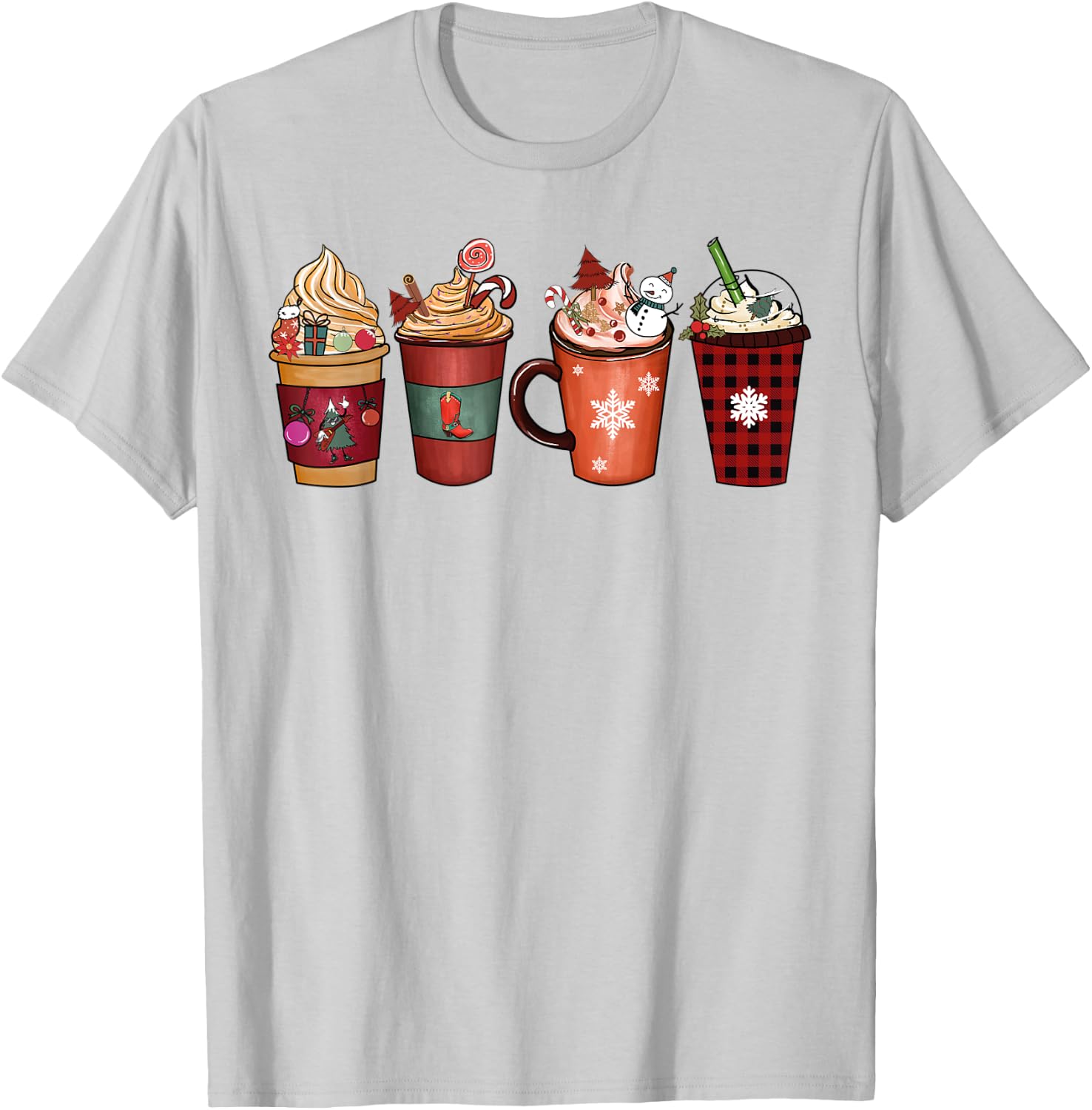 Christmas Coffee Latte Spice Matching Family Pjs Pajamas T-Shirt - T-Shirt | Ash