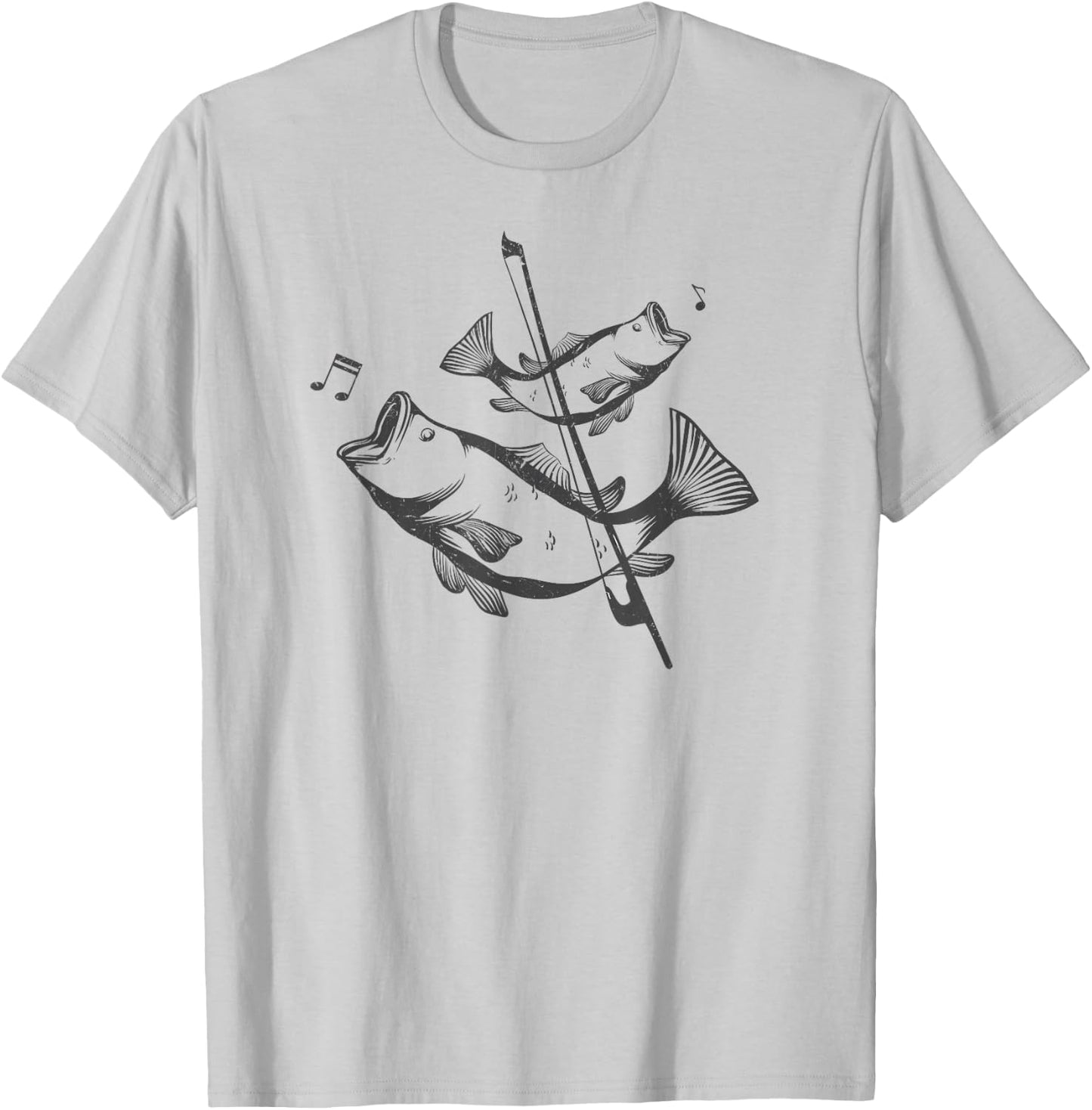 Funny Double Bass Pun Art Jazz Music Upright Bass T-Shirt - T-Shirt | Ash