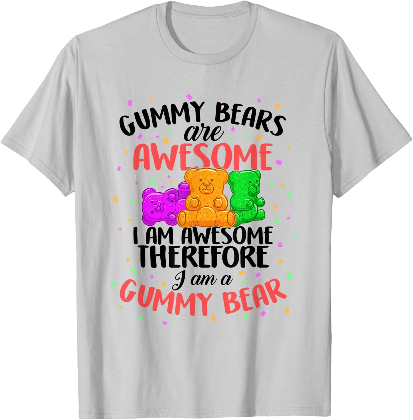 Gummy Bear Dancing Animal Candy for Adult Youth Kids Gift Small T-Shirt - T-Shirt | Ash