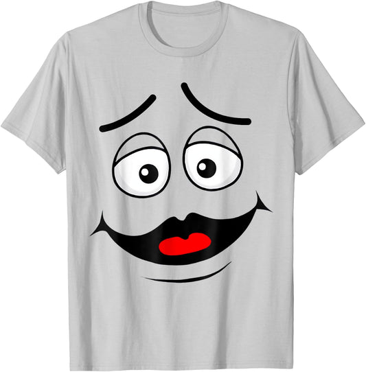 Funny Grimace Face For Halloween Costume T-Shirt - T-Shirt | Ash