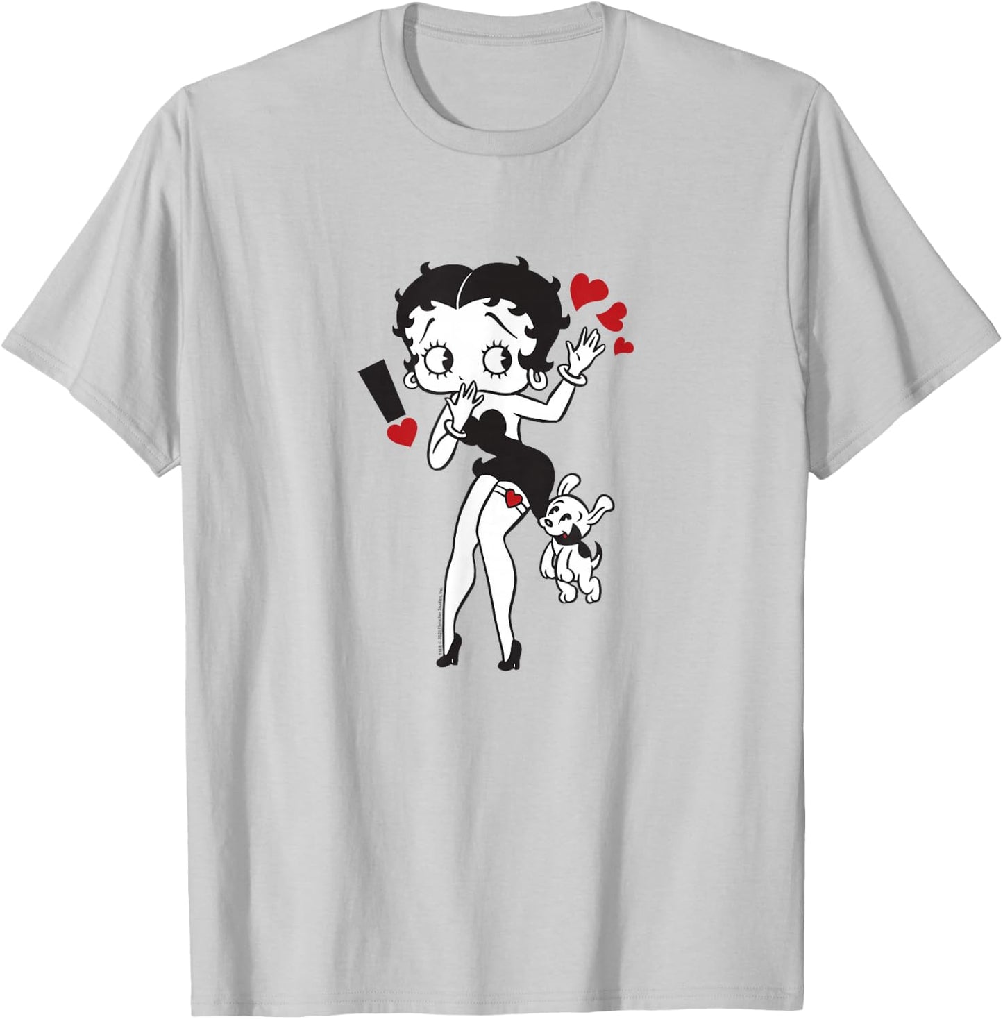 Betty Boop Exclamation Mark T-Shirt - T-Shirt | Ash