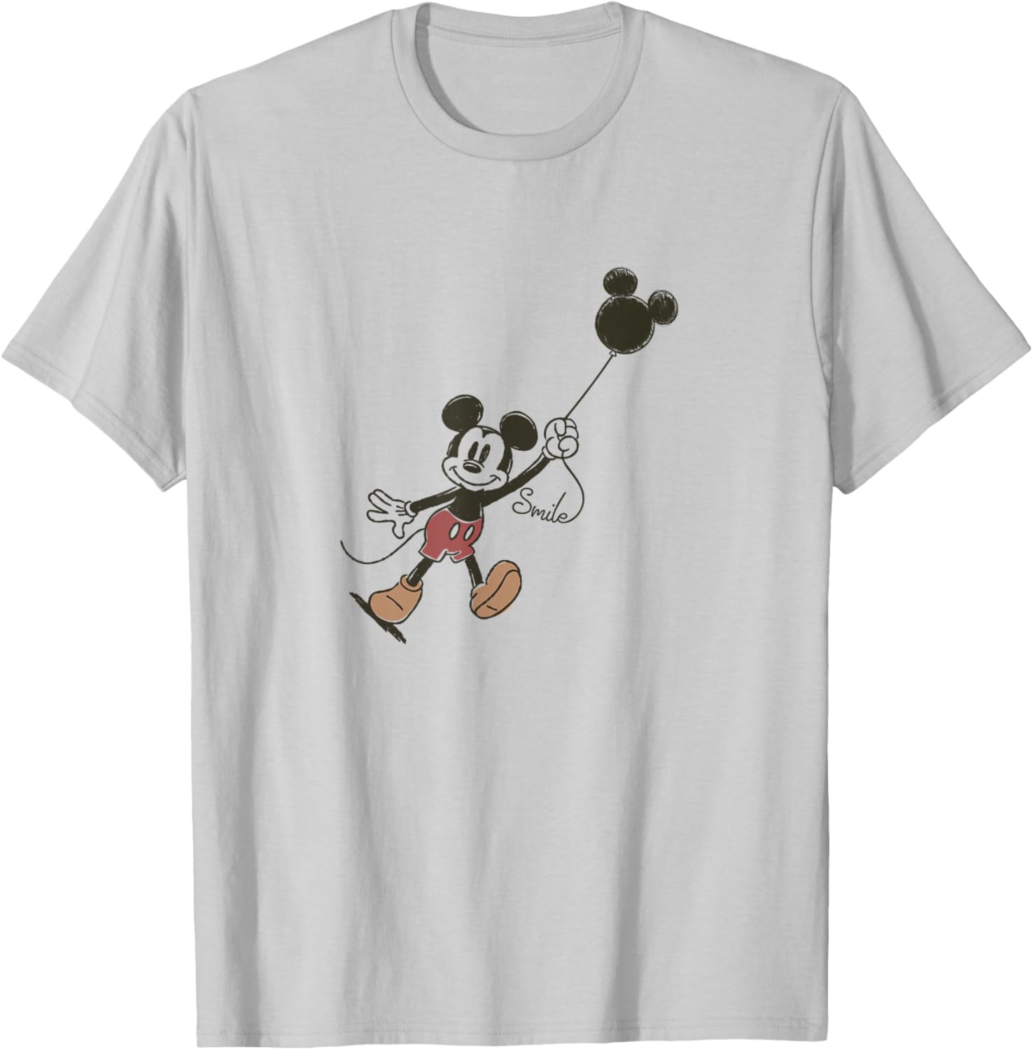 Disney Mickey & Friends Classic Vintage Mickey Ears Balloon T-Shirt - T-Shirt | Ash