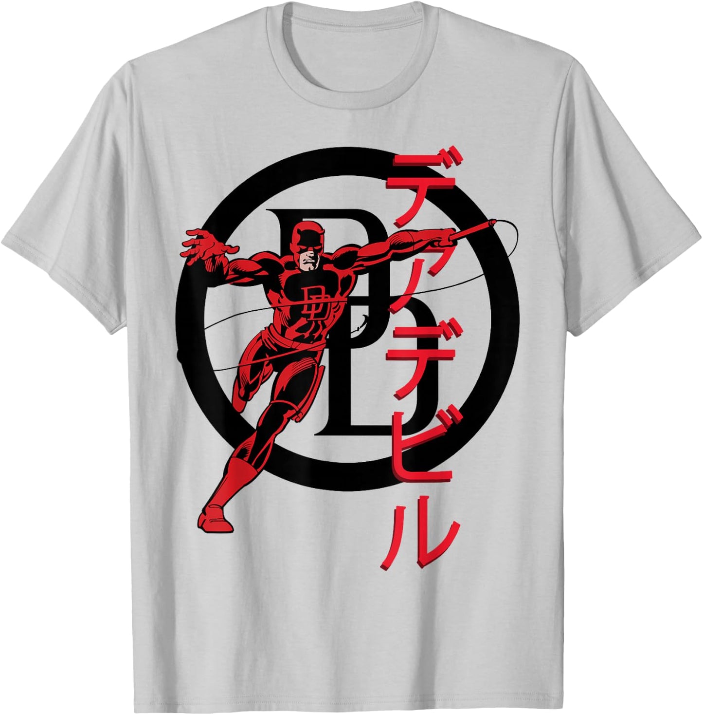 Marvel Daredevil Kanji Portrait T-Shirt - T-Shirt | Ash