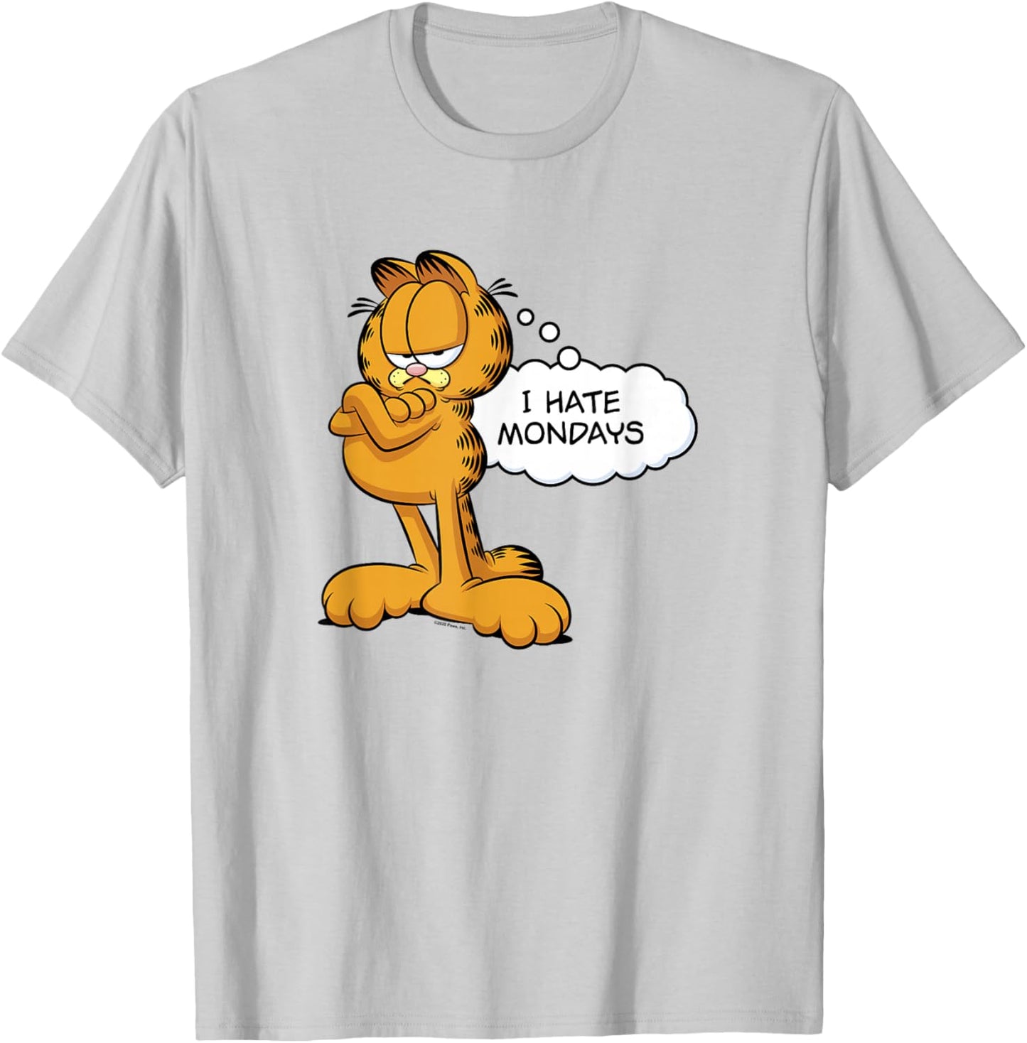 Garfield I Hate Mondays Thought Bubble T-Shirt - T-Shirt | Ash