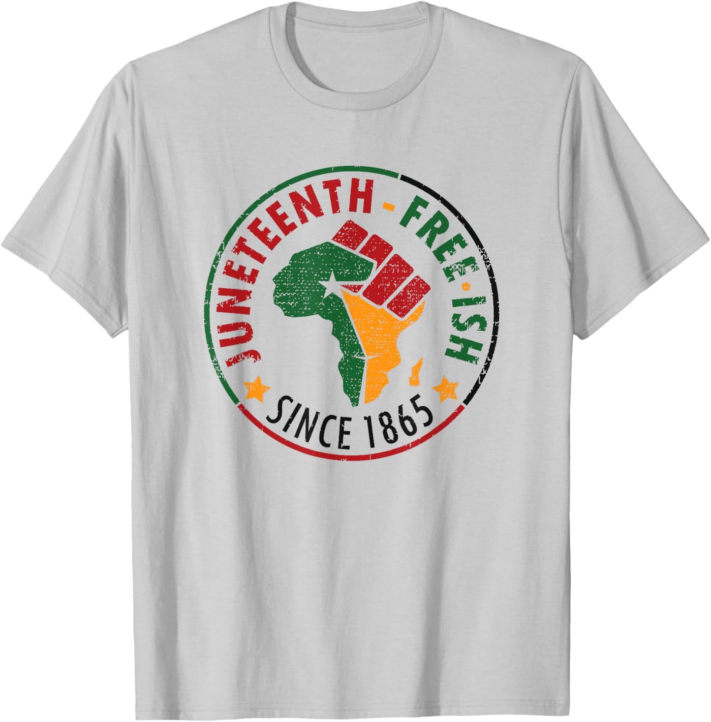 Juneteenth Free-ish Since 1865 T-Shirt - T-Shirt | Ash