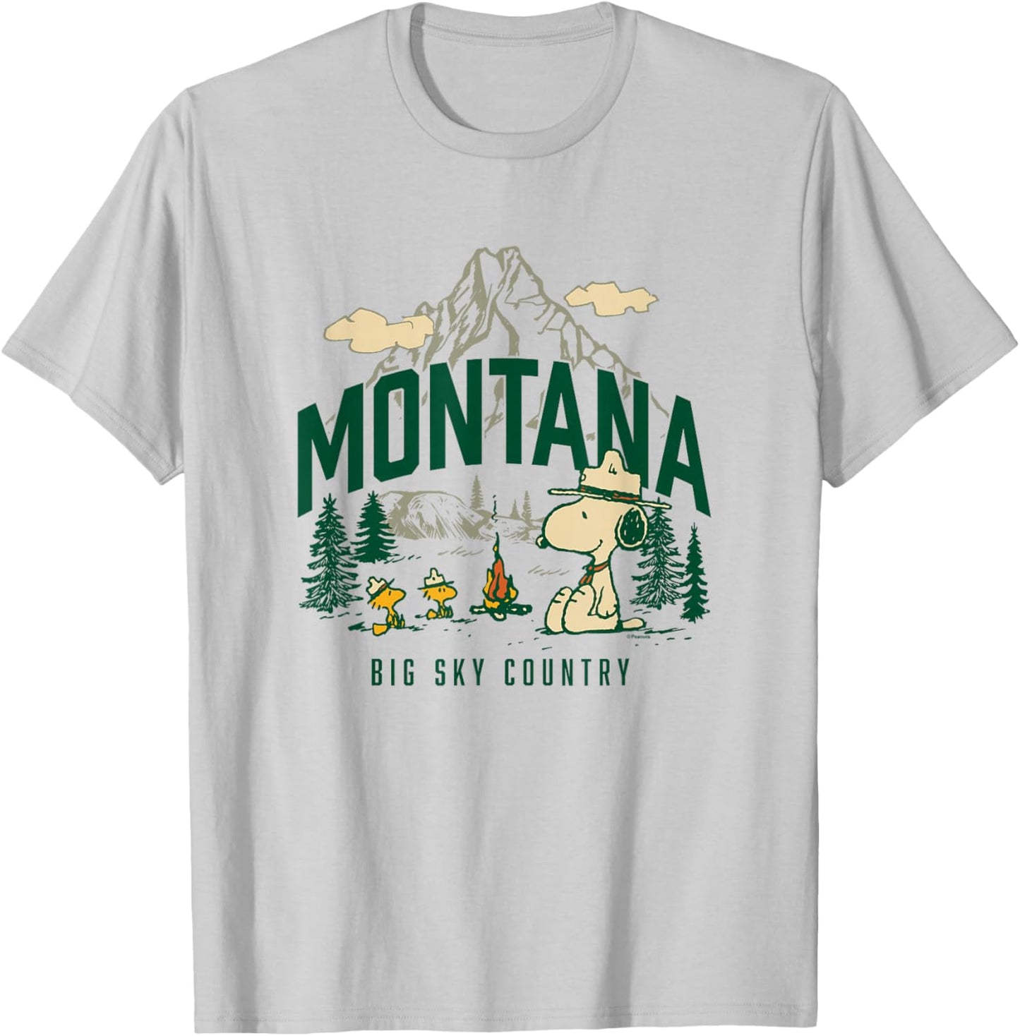 Peanuts - Beagle Scouts Montana T-Shirt - T-Shirt | Ash