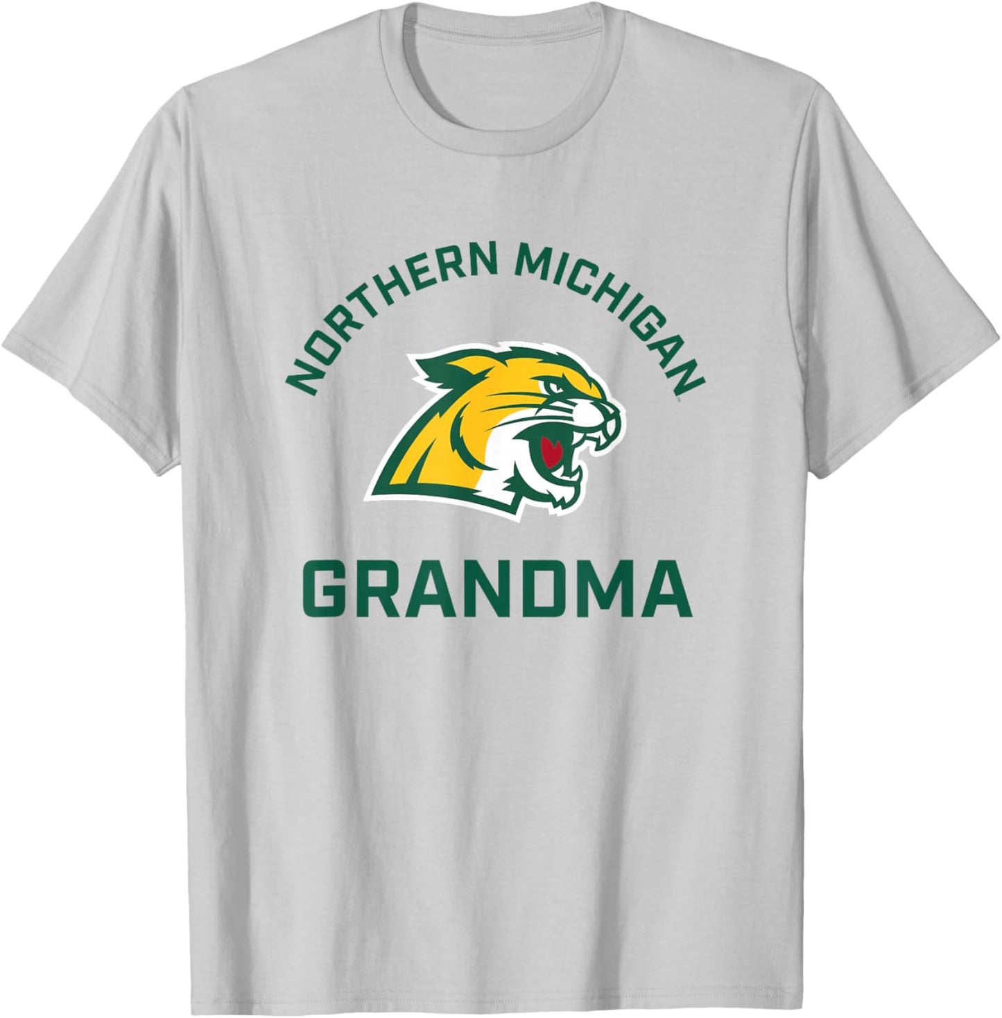 Northern Michigan University NMU Wildcats Arched Grandma T-Shirt - T-Shirt | Ash