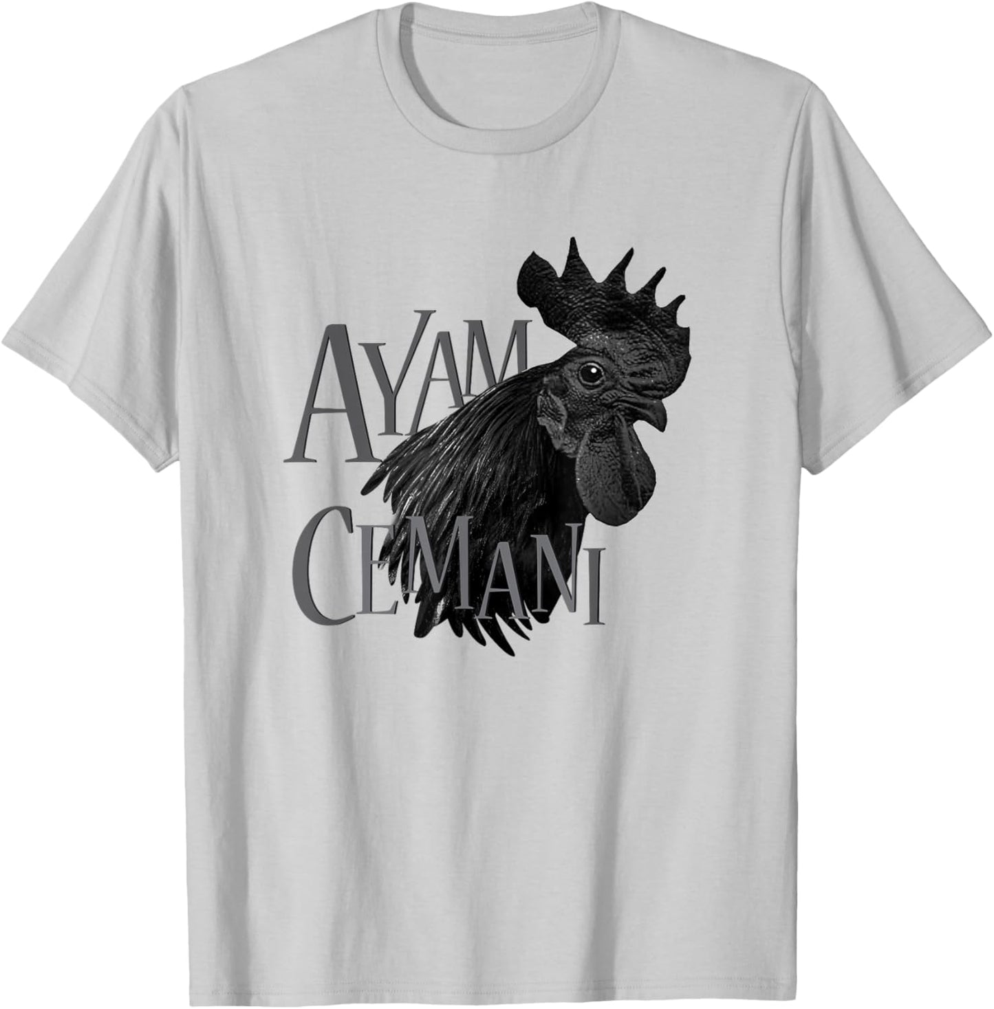 Ayam Cemani - Cockerel - Chickens T-Shirt - T-Shirt | Ash