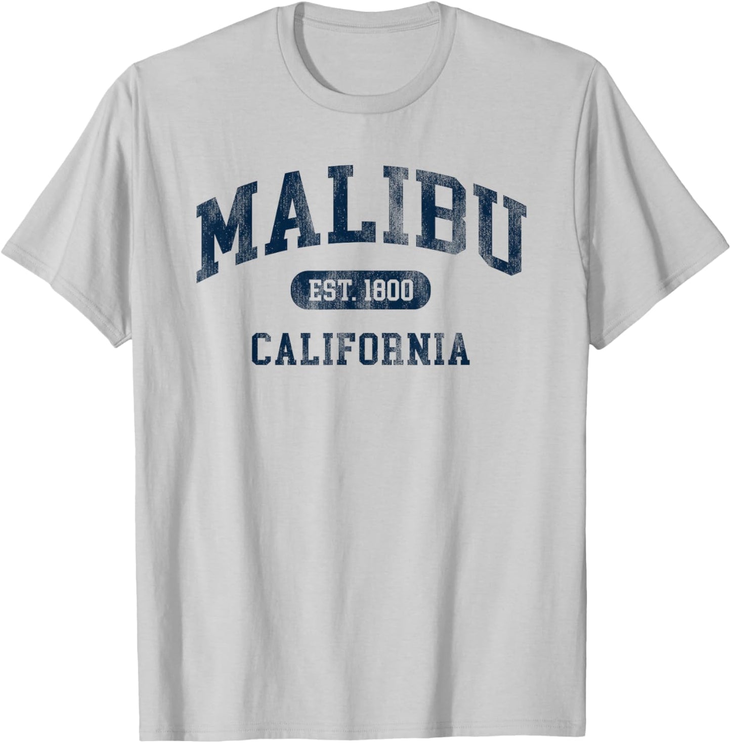 Malibu California Retro Preppy Throwback Souvenir T-Shirt - T-Shirt | Ash
