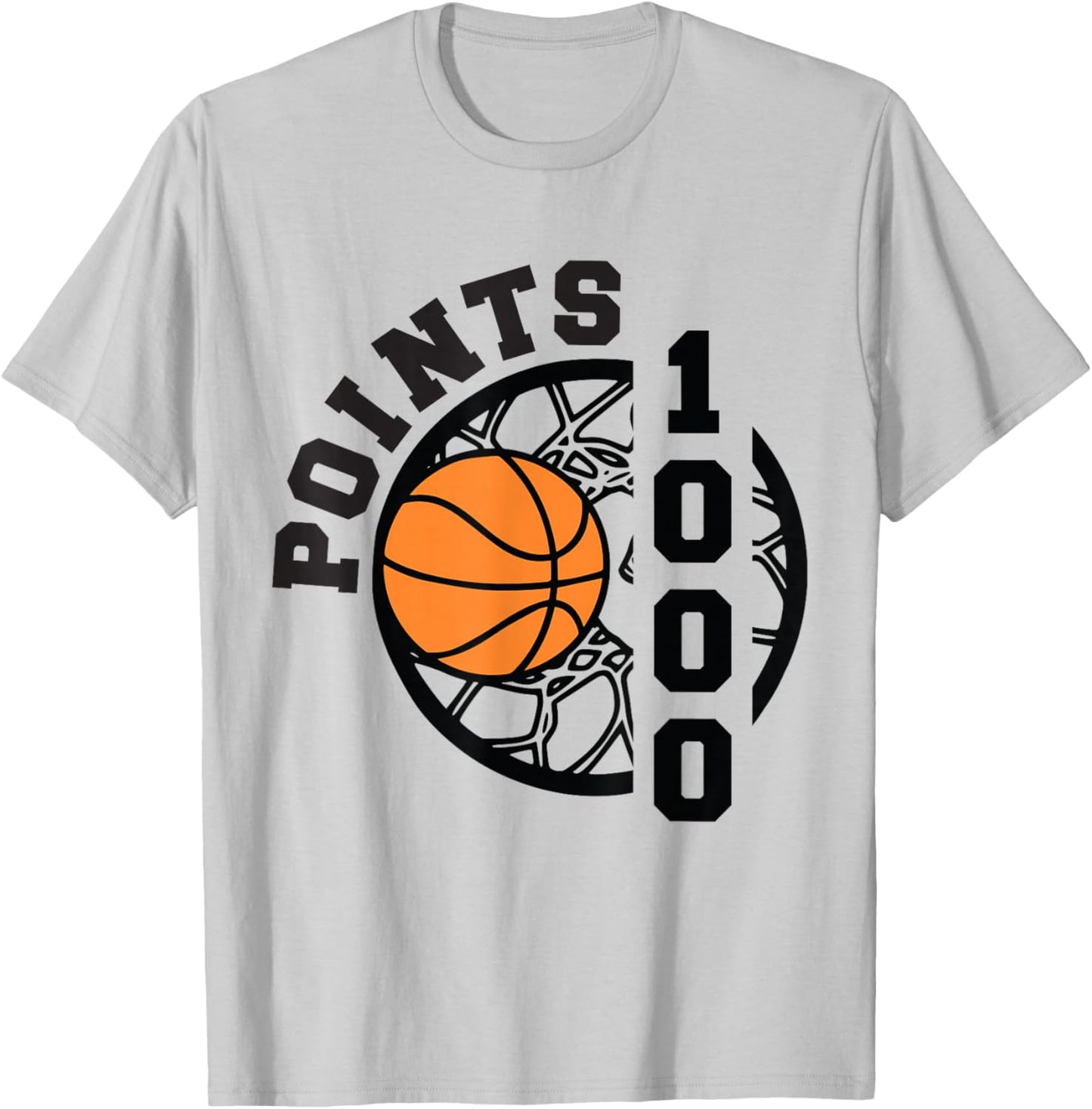 1000 Points Basketball Scorer High School Basketball Boys T-Shirt - T-Shirt | Ash