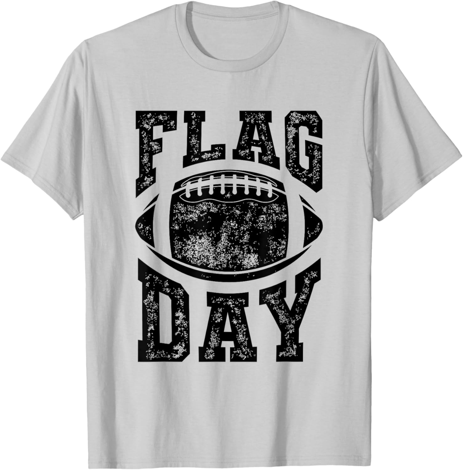Flag Day Funny Flag Football Lover Humor Saying Slogan T-Shirt - T-Shirt | Ash