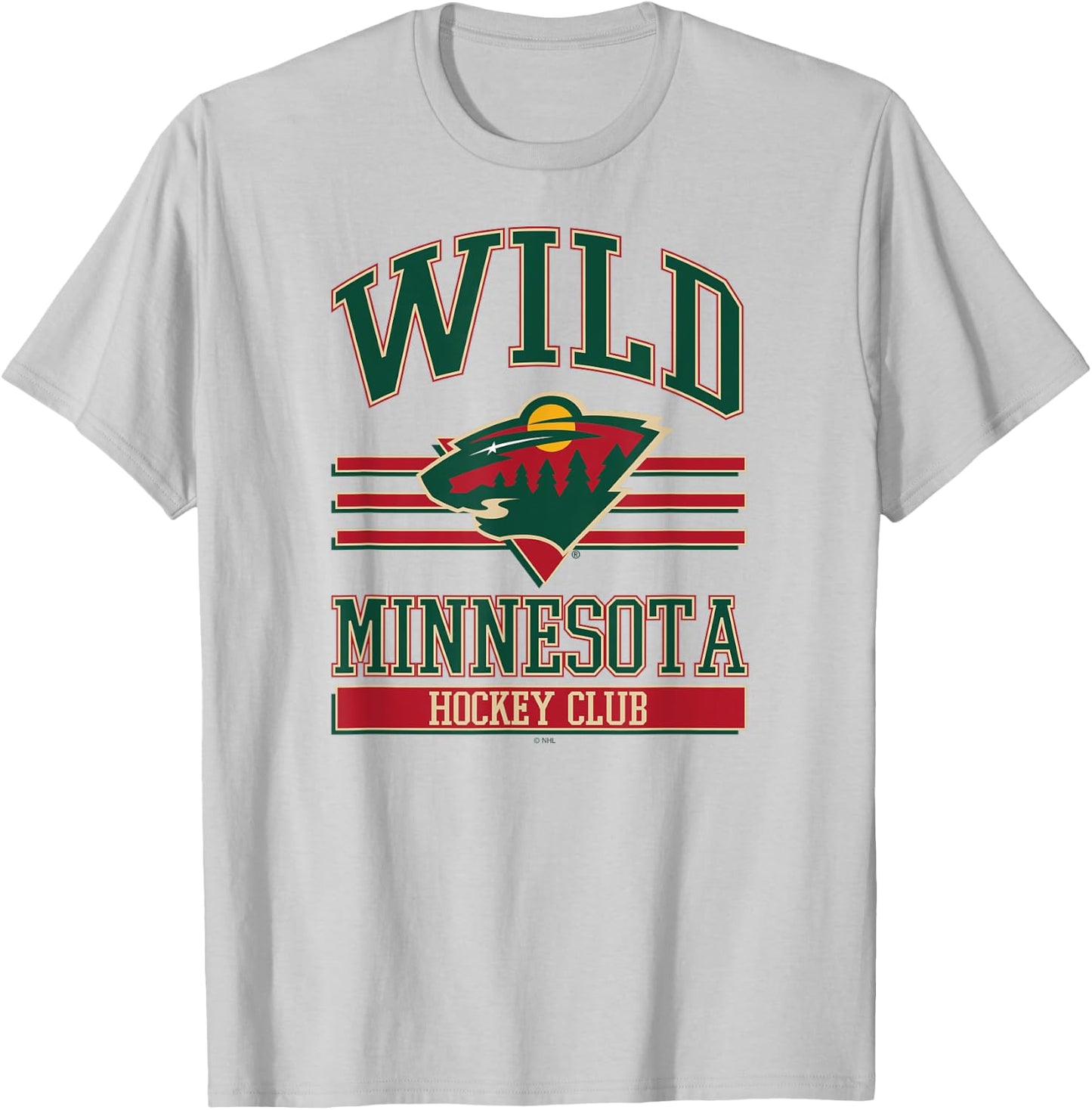 Minnesota Wild Hockey Club Gray Officially Licensed T-Shirt - T-Shirt | Ash