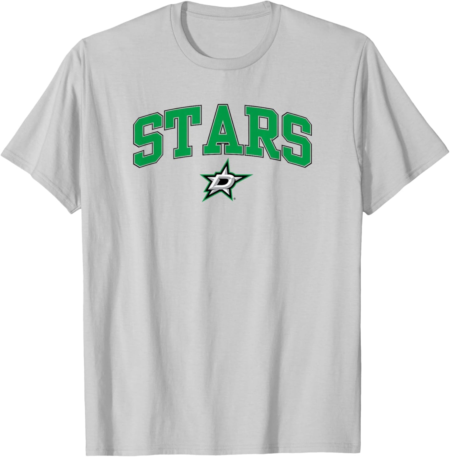 Dallas Stars Arch Over Gray Officially Licensed T-Shirt - T-Shirt | Ash