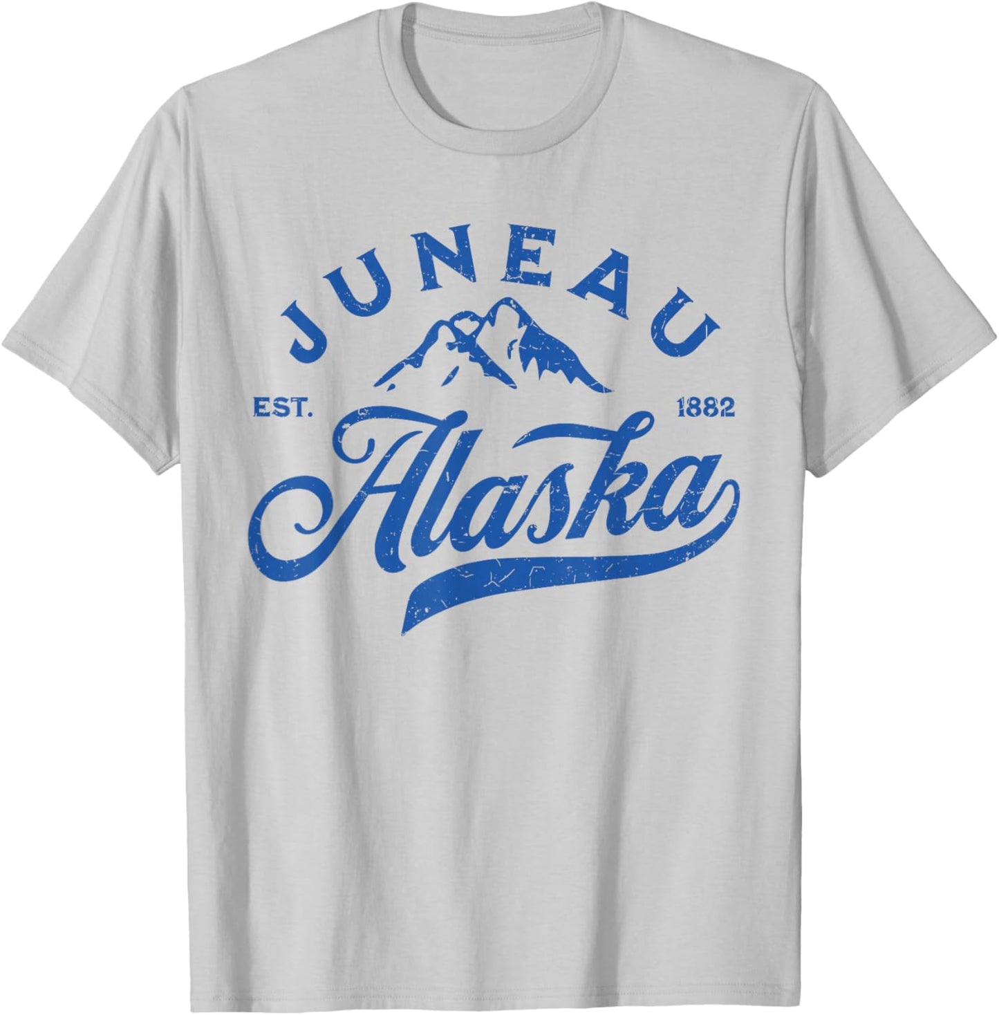 Vintage Juneau Alaska AK Mountains Family Vacation Souvenir T-Shirt - T-Shirt | Ash