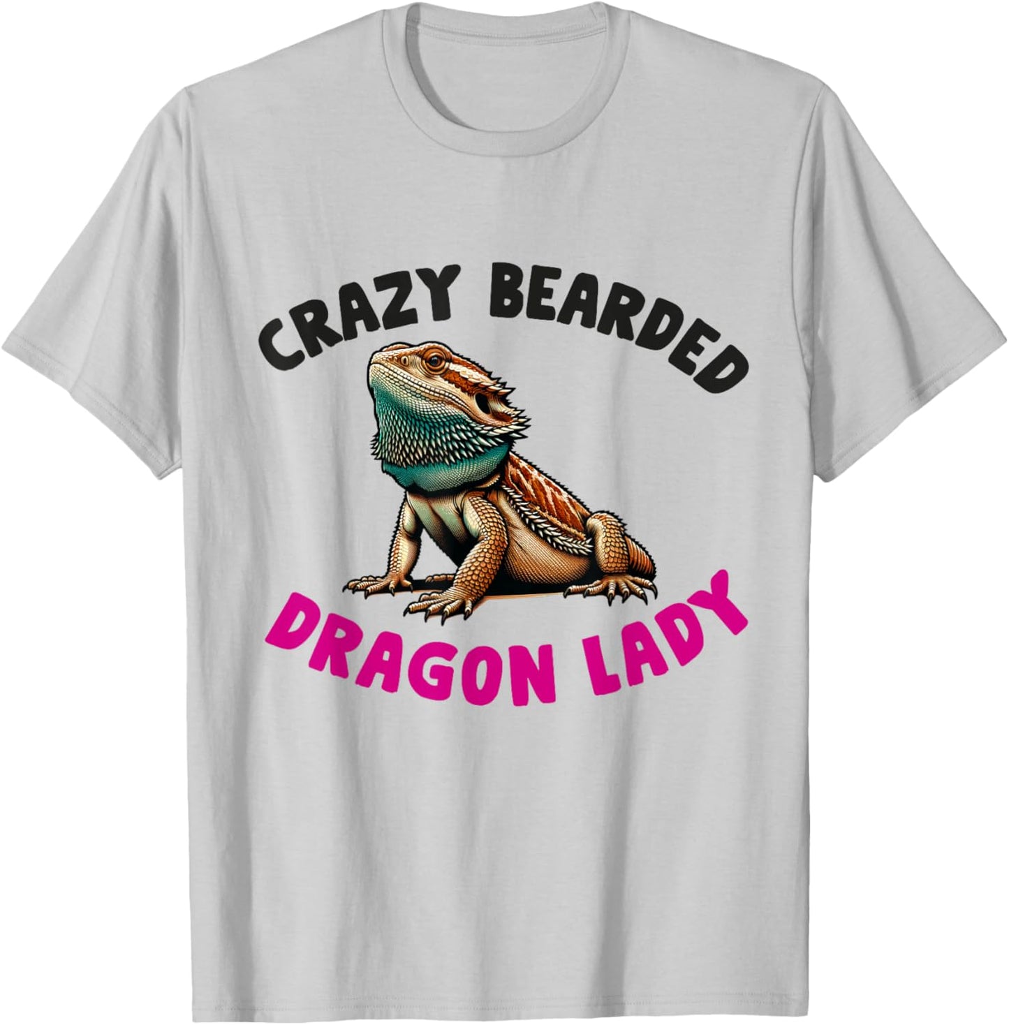 Bearded Dragon Mom Women Girls Wife Pogona Lizard Reptile T-Shirt - T-Shirt | Ash