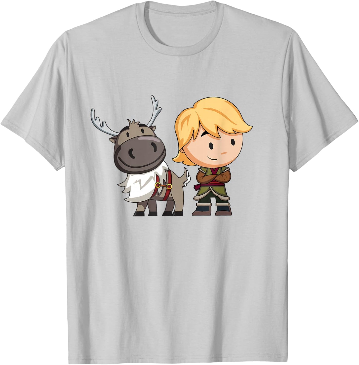 Disney Frozen 2 Sven and Kristoff Chibi Art T-Shirt - T-Shirt | Ash