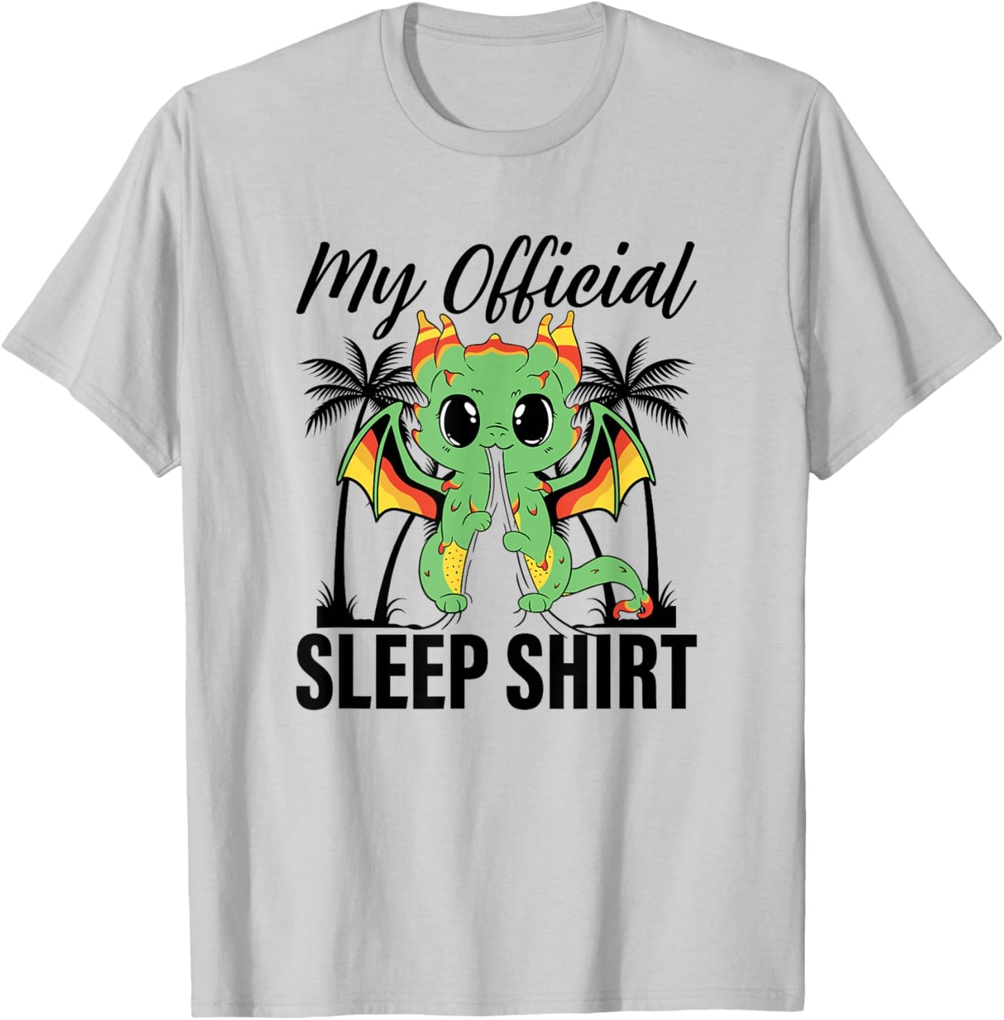 My Official Sleep Shirt Dragon Pyjamas Nightshirt Dragon T-Shirt - T-Shirt | Ash