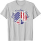 Patriotic Peace Sign USA Flag Faith Freedom Family T-Shirt - T-Shirt | Ash