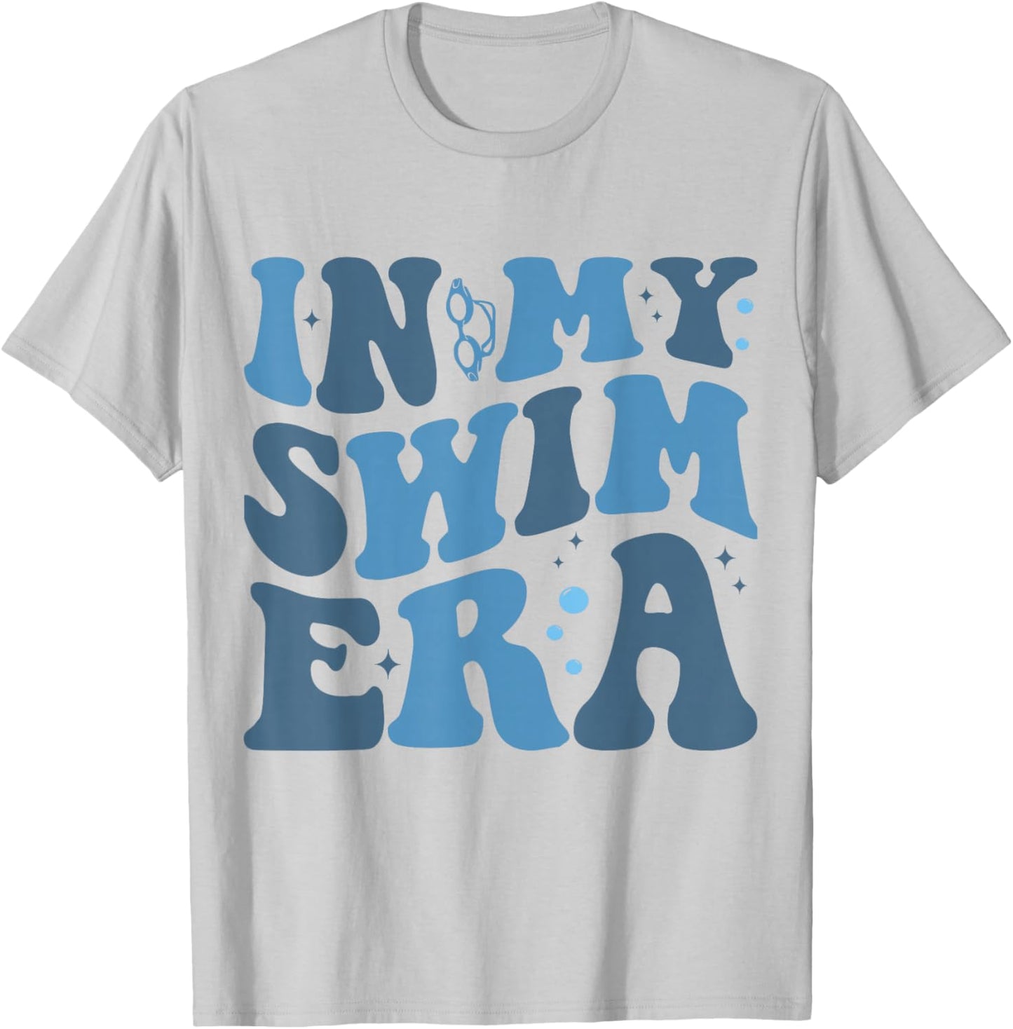 In My Swim Era Groovy Swimming Funny Swimmer T-Shirt - T-Shirt | Ash
