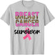 Breast Cancer Survivor Women Leopard Breast Cancer Awareness T-Shirt - T-Shirt | Ash