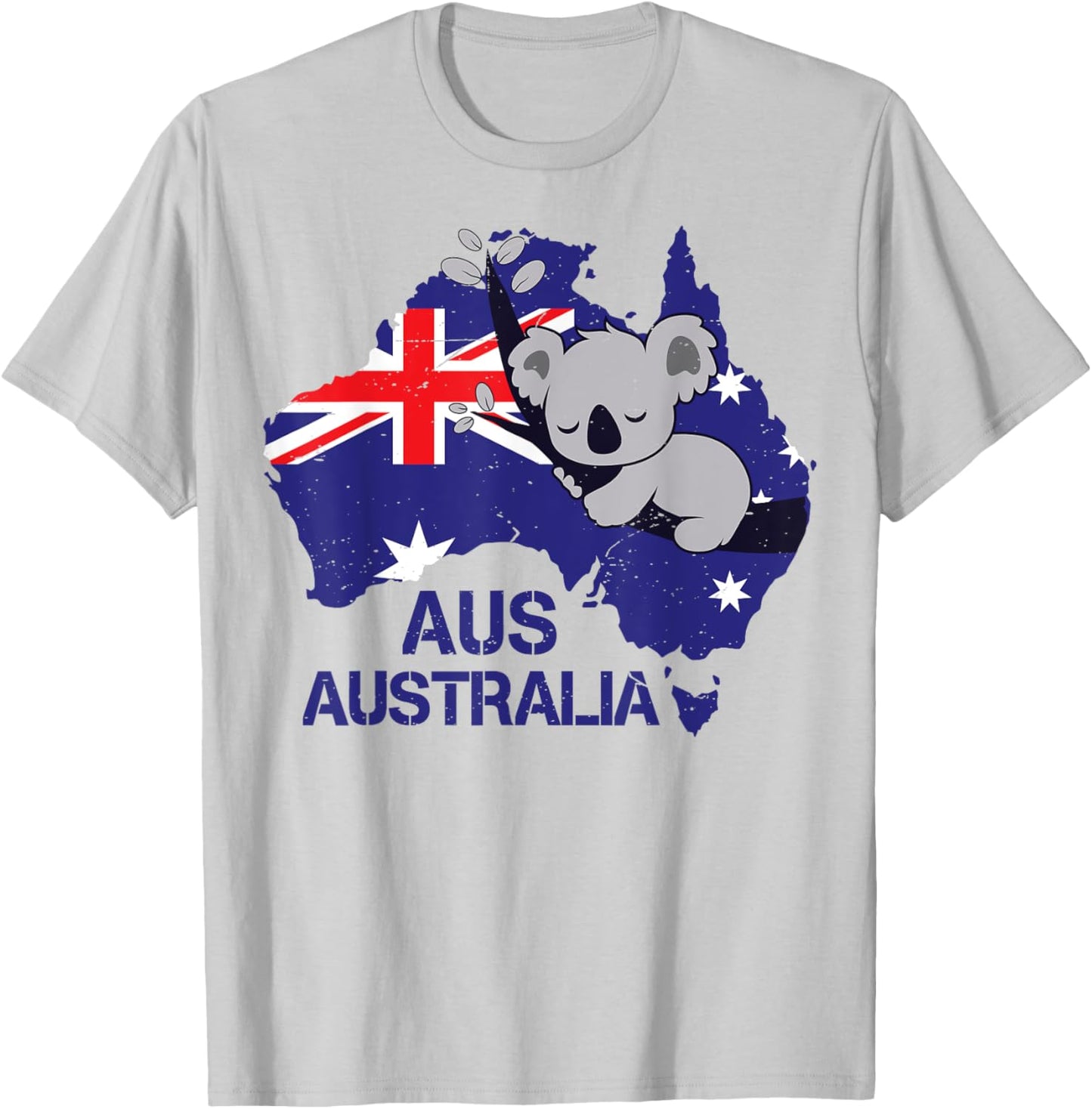 Australia Koala Flag Cute Animal Lover Funny Girls Women Kid T-Shirt - T-Shirt | Ash