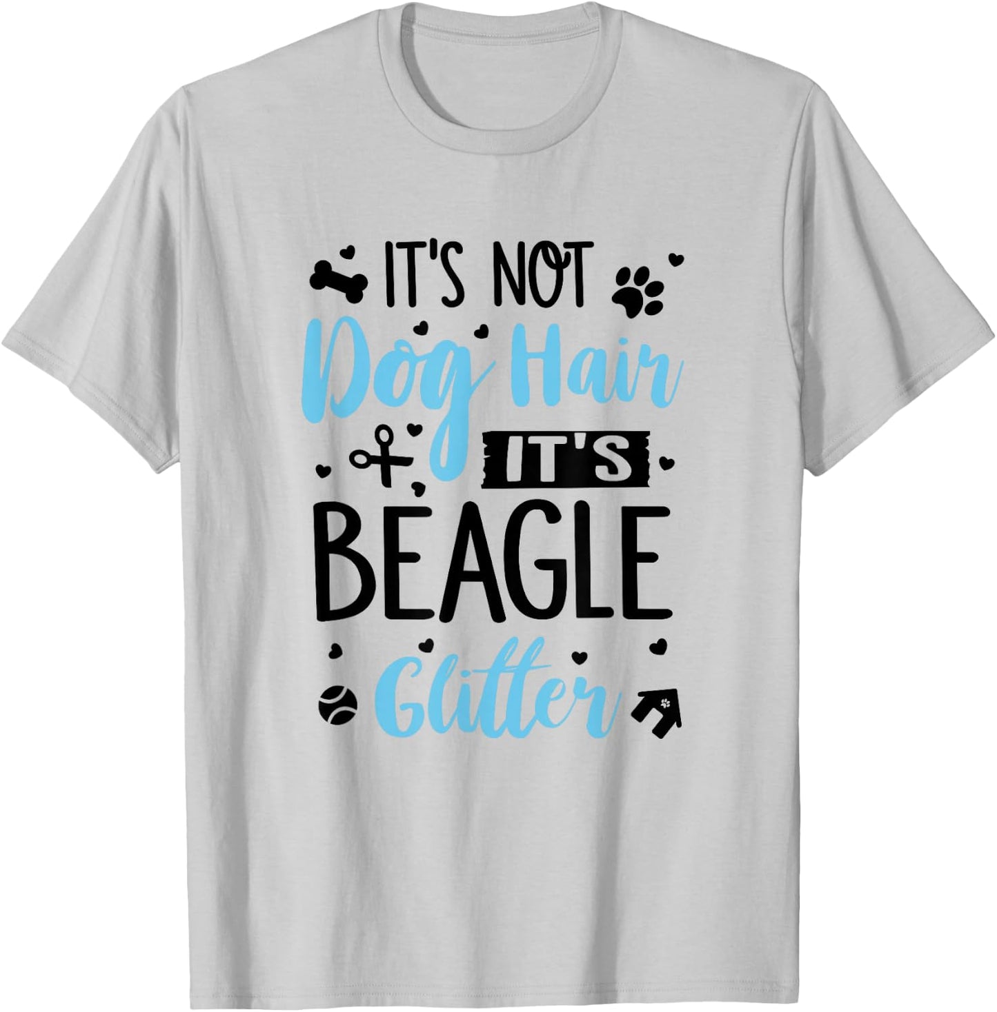 Beagle Glitter - Funny Beagle Shirt Gift Beagle Lover T-Shirt - T-Shirt | Ash