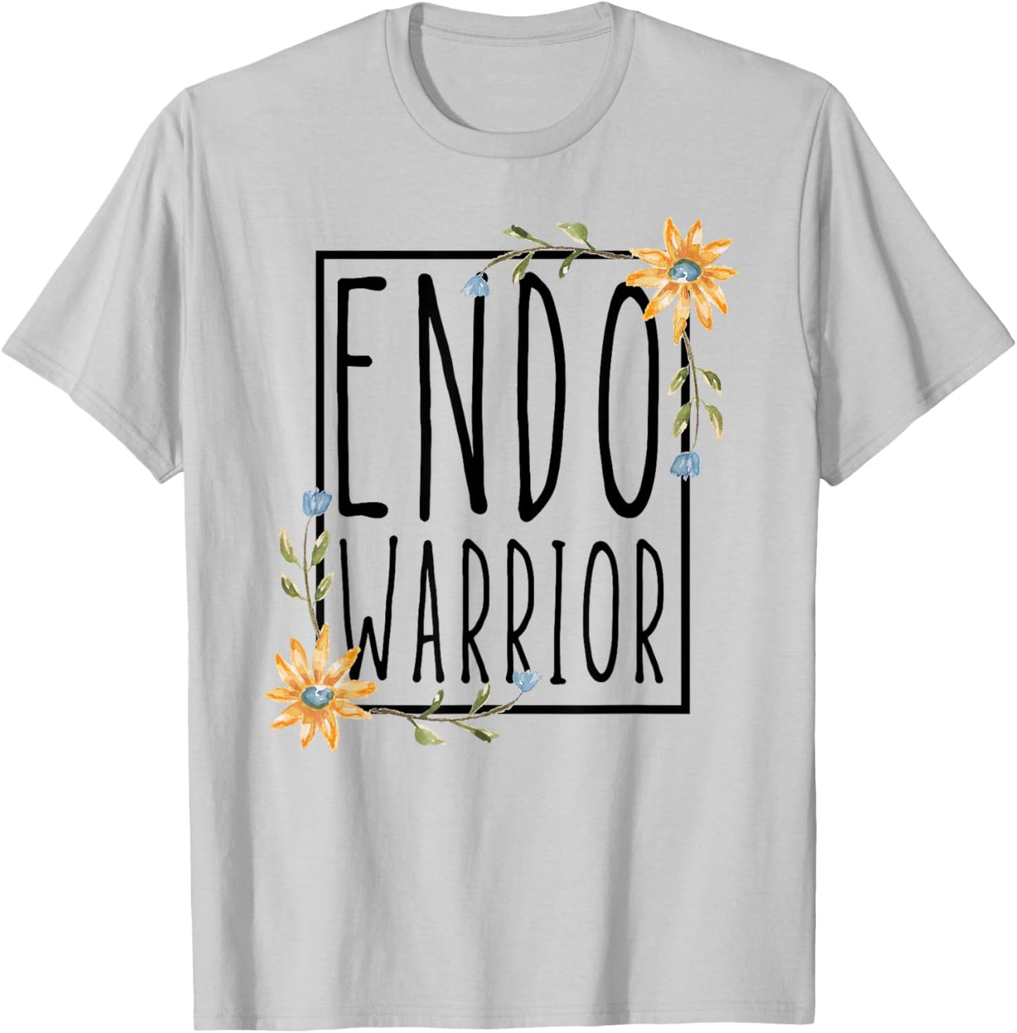 Endo Warrior - Sunflower Endometriosis Awareness T-Shirt - T-Shirt | Ash