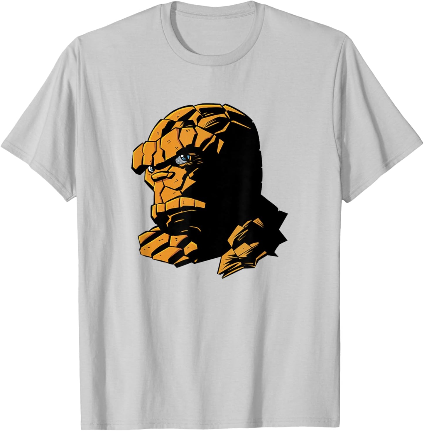 Marvel Fantastic Four Ben Grimm Logo Portrait T-Shirt - T-Shirt | Ash
