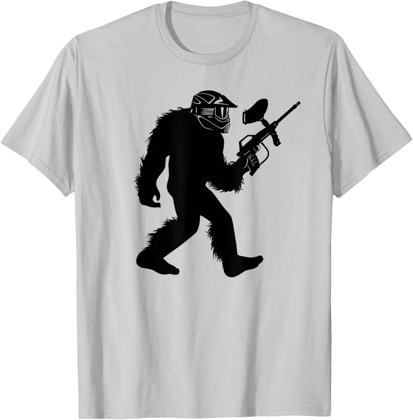 Bigfoot Paintball , Sasquatch Paintballer Apparel T-Shirt - T-Shirt | Ash