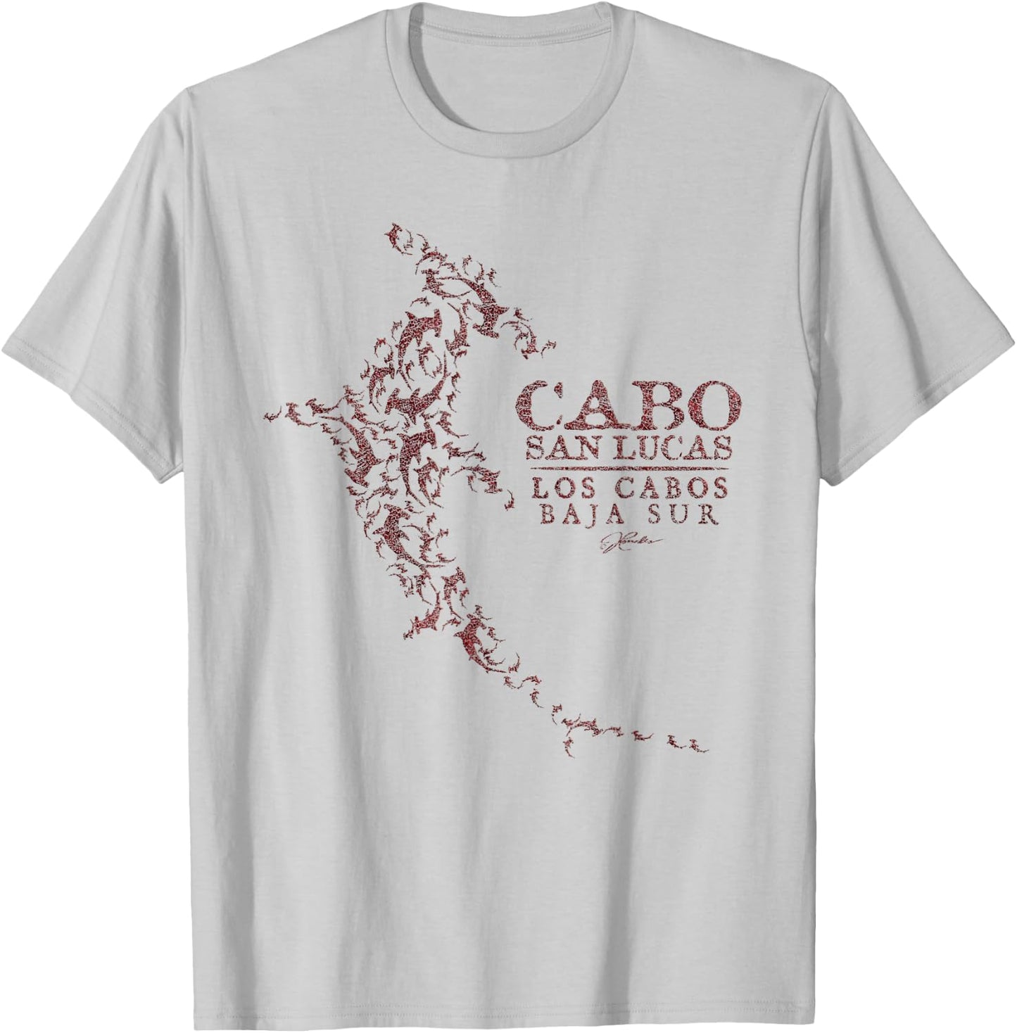 JCombs: Cabo San Lucas, Los Cabos Hammerhead Shark School T-Shirt - T-Shirt | Ash