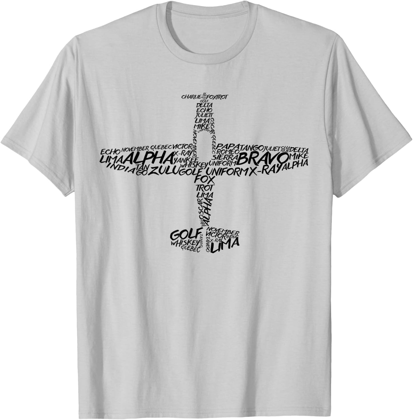 Phonetic Alphabet | Pilot Airplane Shirt T-Shirt - T-Shirt | Ash