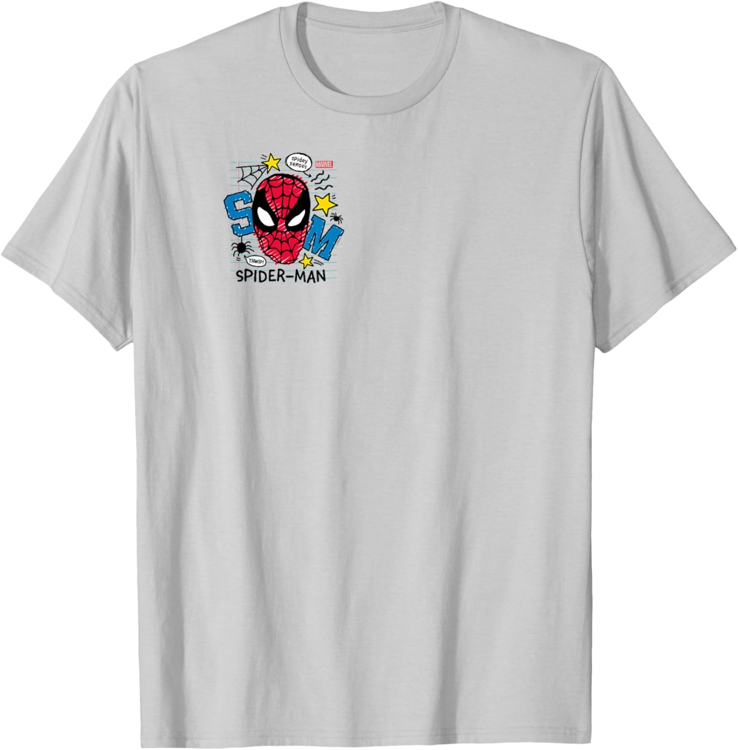 Spider-Man - Spidey Scribble T-Shirt - T-Shirt | Ash