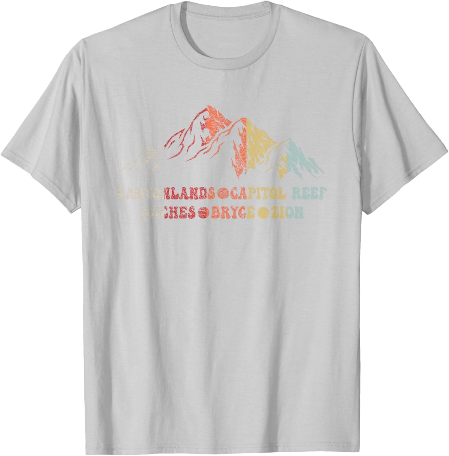 Vintage Utah Souvenir Big 5 Utah Mighty Five National Park T-Shirt - T-Shirt | Ash