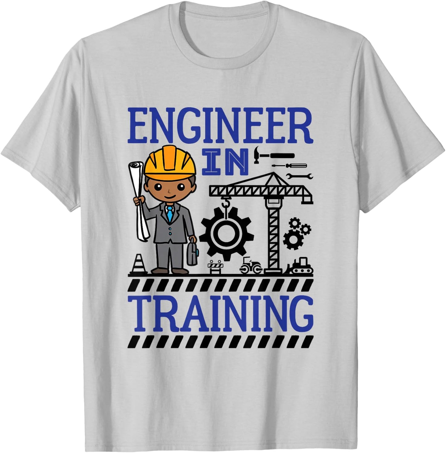 Future Engineer Boy African American Engineer In Training T-Shirt - T-Shirt | Ash