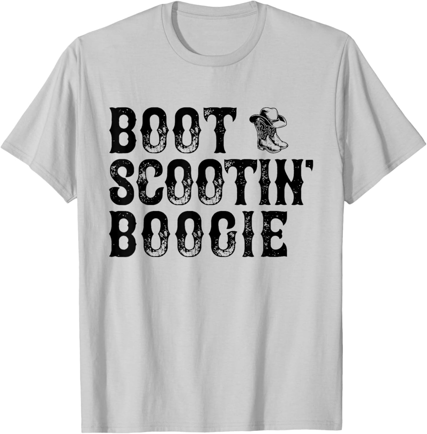 Western Cowgirl Cowboy Country Music Boot Scootin’ Boogie T-Shirt - T-Shirt | Ash
