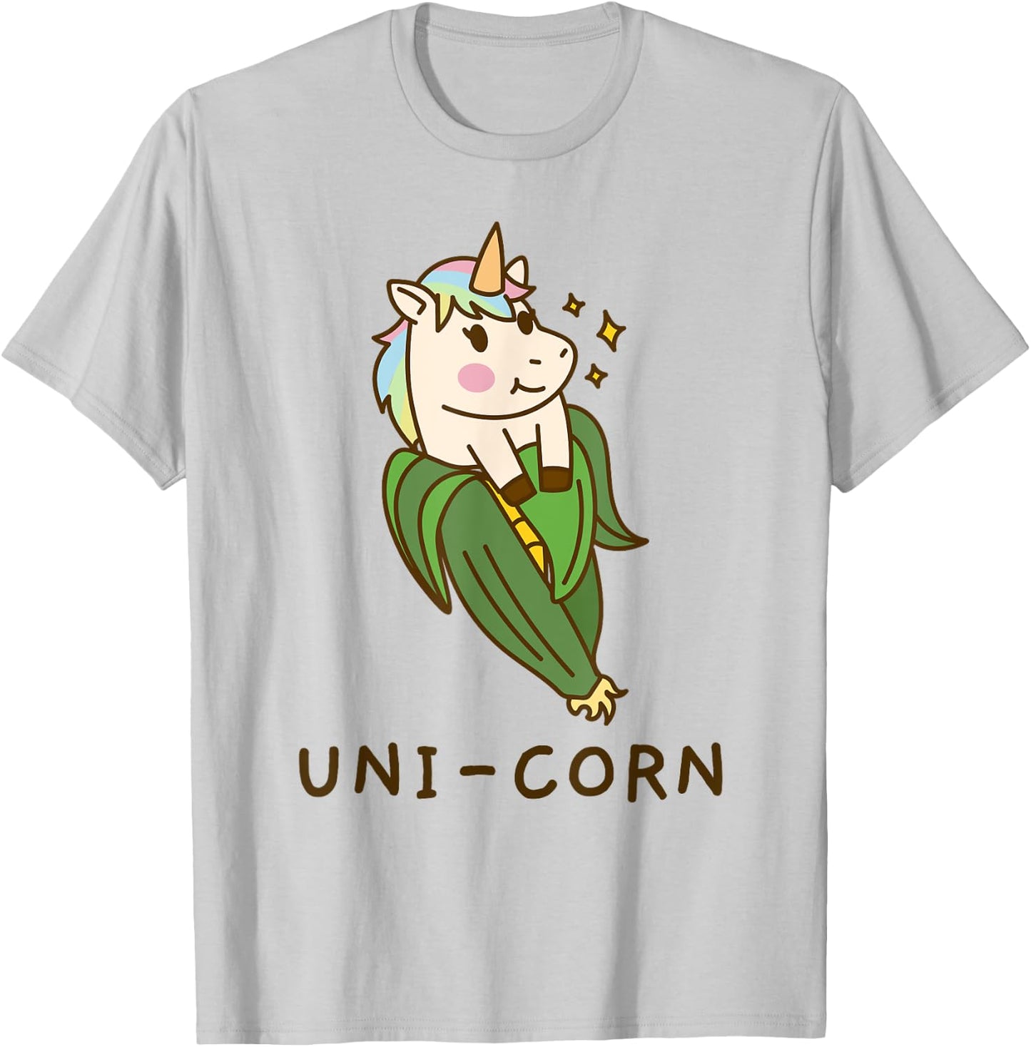 Uni Corn Unicorn on the cob funny cute birthday gift T-Shirt - T-Shirt | Ash
