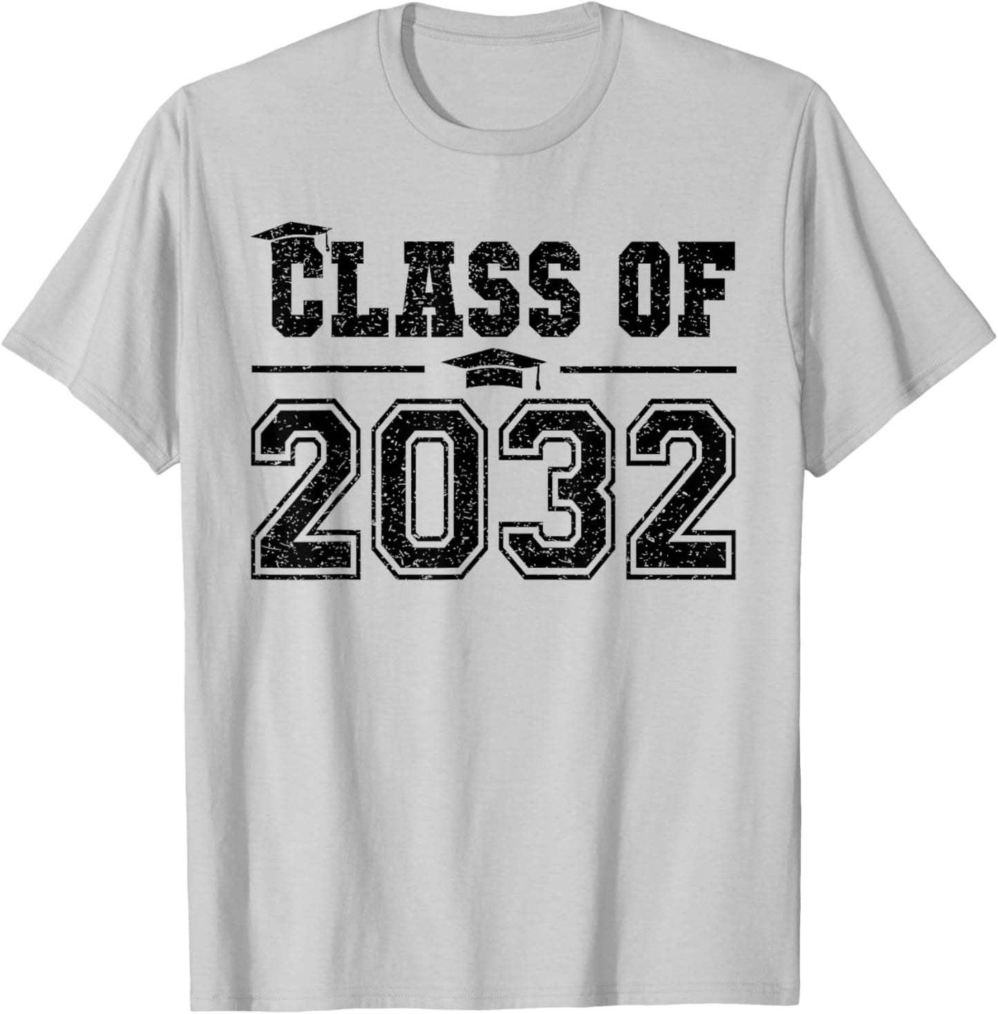 Class of 2032 Grow With Me Graduation First Day of School T-Shirt - T-Shirt | Ash