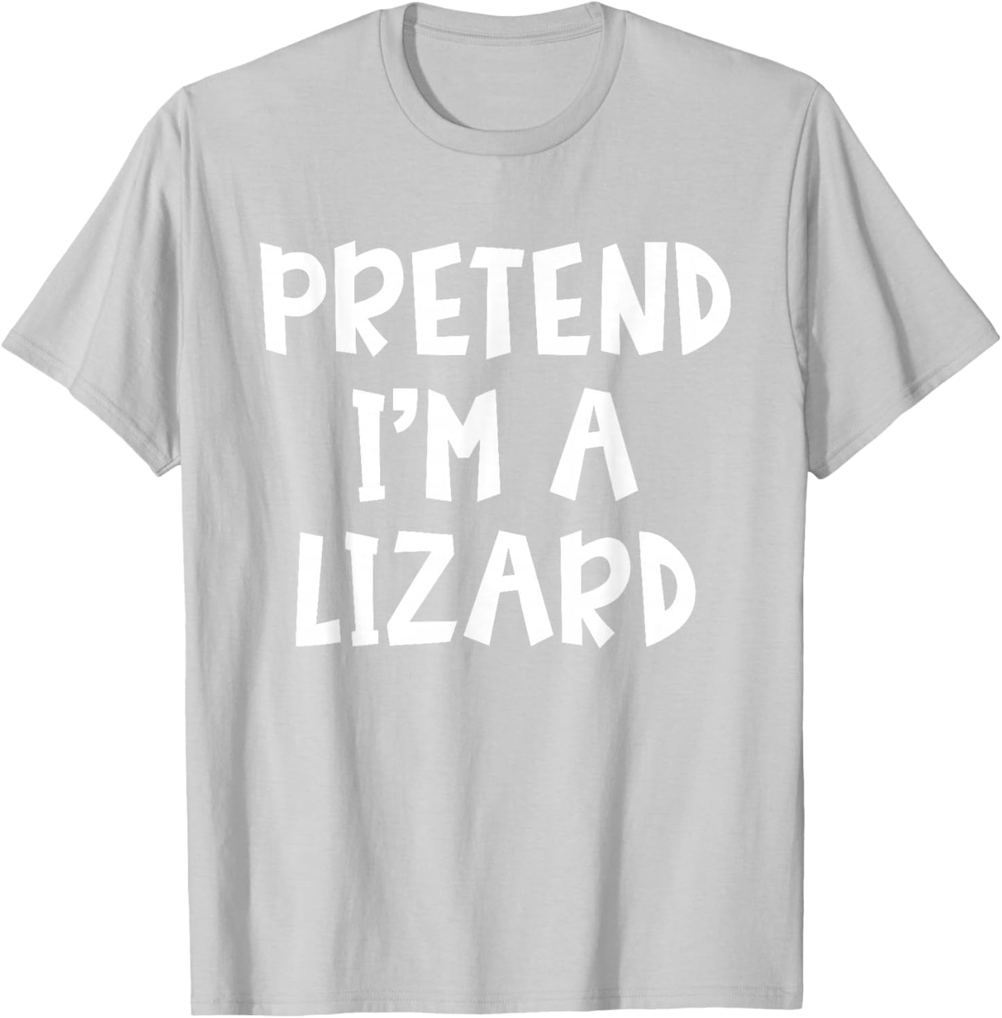 Pretend I'm A Lizard Matching Costume Lazy Easy Halloween T-Shirt - T-Shirt | Ash