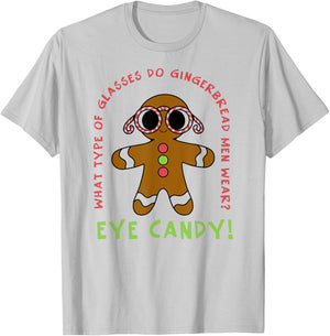 Christmas - Eye Candy Pun T-Shirt - T-Shirt | Ash