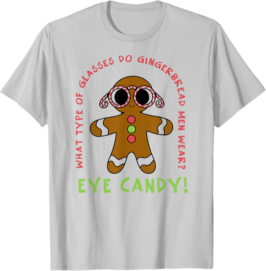 Christmas - Eye Candy Pun T-Shirt - T-Shirt | Ash