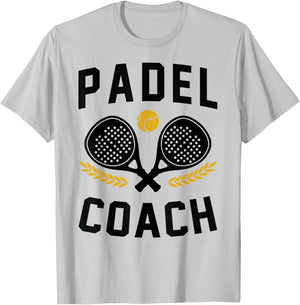 Gift Fan Paddle Tennis Trainer Sports Padel Coach , white, S T-Shirt - T-Shirt | Ash