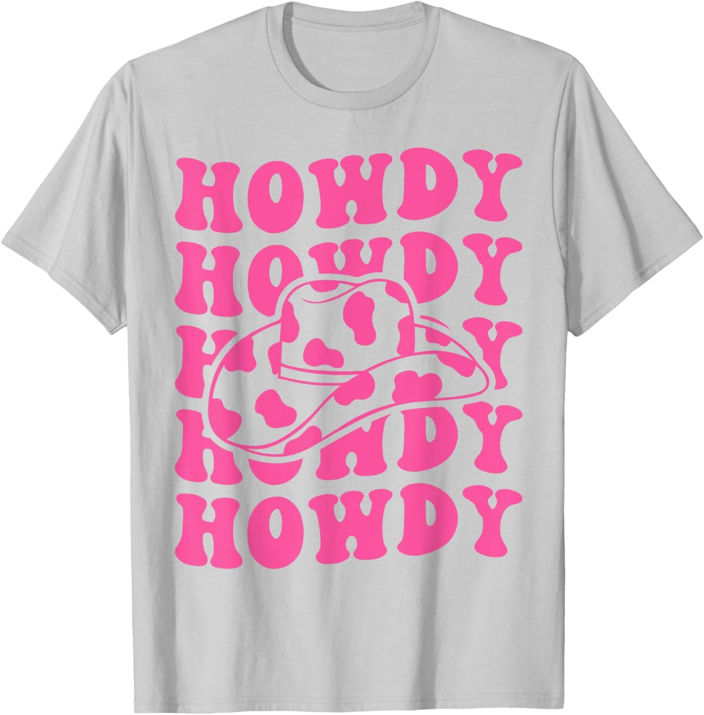 Rodeo White Howdy Western Retro Cowboy Hat Southern Cowgirl T-Shirt - T-Shirt | Ash